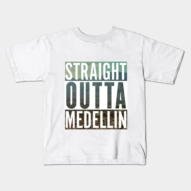 Straight outta Medellin Kids T-Shirt by Ward